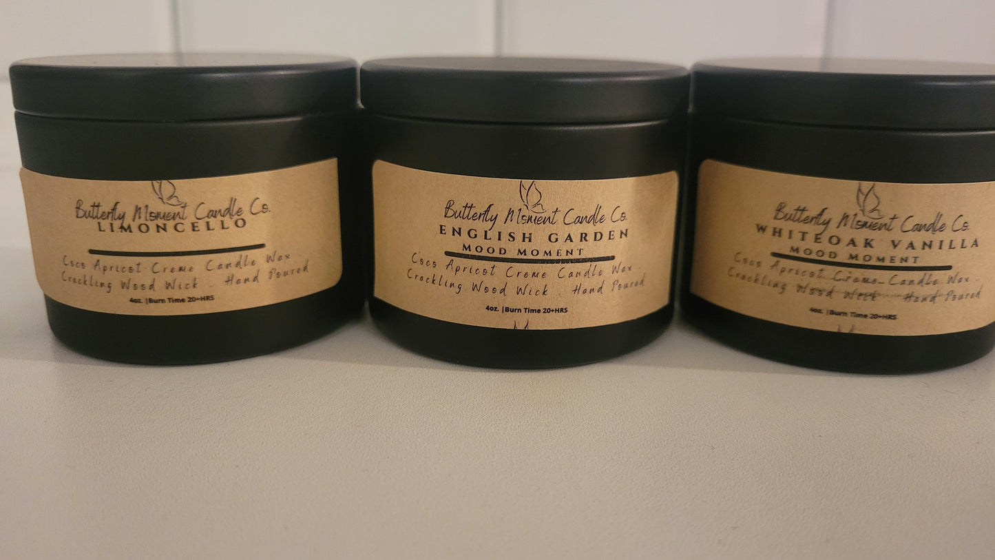 Variety Collection Mood Moment 4oz Candles Spring Edition: Limoncello, English Garden, Whiteoak Vanilla, White Cedar, Day At The Spa, Cotton Blossom