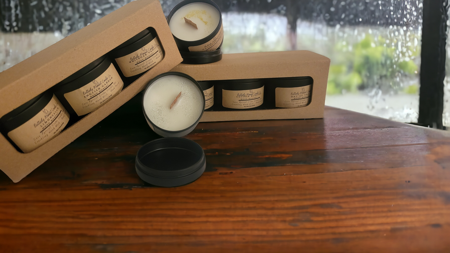Variety Collection Mood Moment 4oz Candles Spring Edition: Limoncello, English Garden, Whiteoak Vanilla, White Cedar, Day At The Spa, Cotton Blossom
